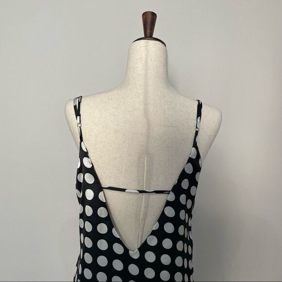 Walter baker effie polka dot sleeveless v-Neck tank slip dress size medium - Picture 9 of 14